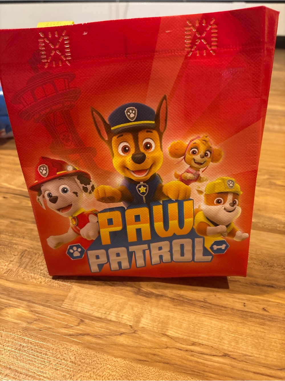Paw Patrol Red and Orange Kids Tote Bag with Characters